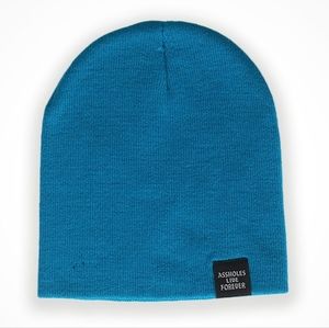 Aqua SKULLCAP BEANIE Assholes Live Forever